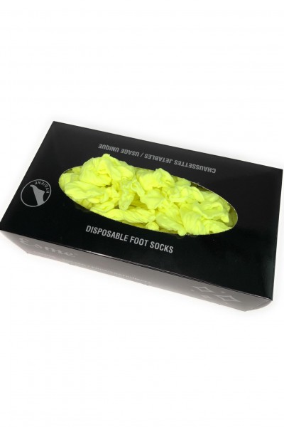 Sosete de unica folosinta culoare GALBEN - 100 buc / cutie